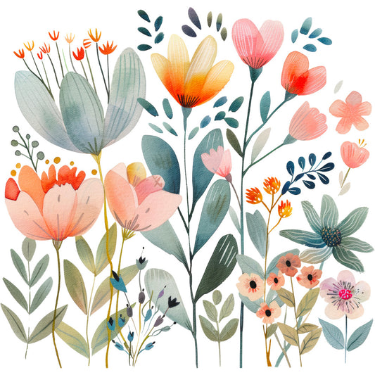 Folk Chicken Fabric Panel 20