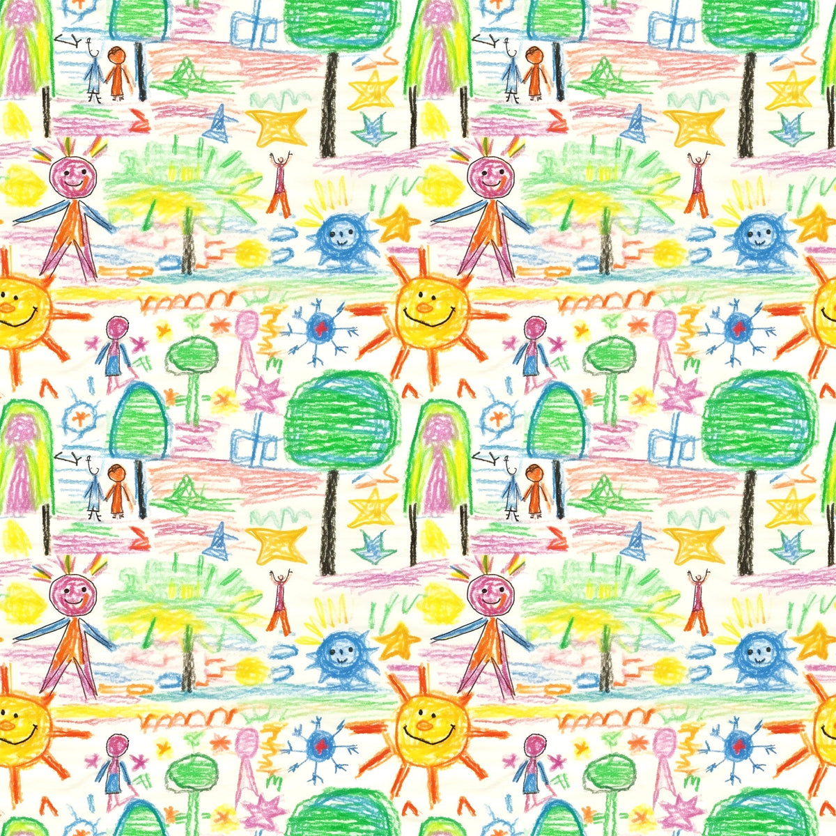 Scribble Sunshine Pattern 2 Minky Fabric