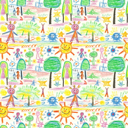 Scribble Sunshine Pattern 2 Minky Fabric
