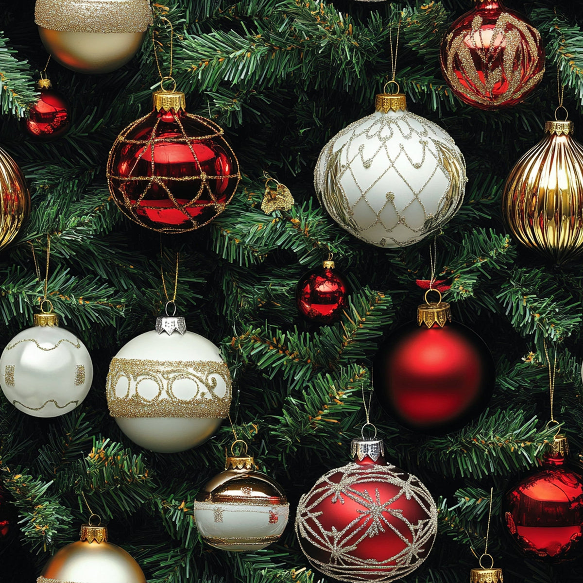 Baubles and Boughs Pattern 5 Minky Fabric
