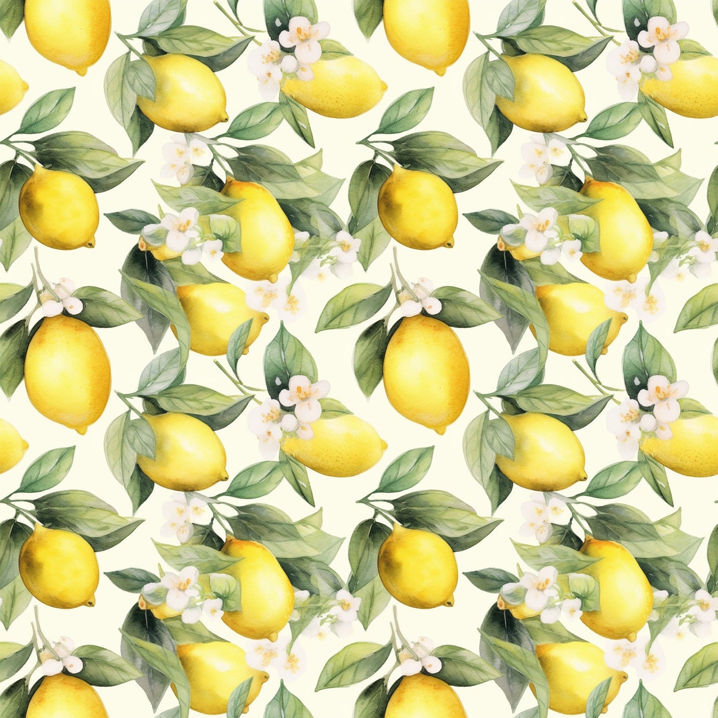 Lemons and Citrus Sour Splash Pattern 4 Quilting Cotton Fabric