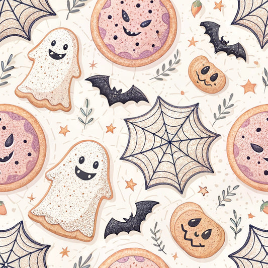 Retro Halloween Pattern 13 Quilting Cotton Fabric