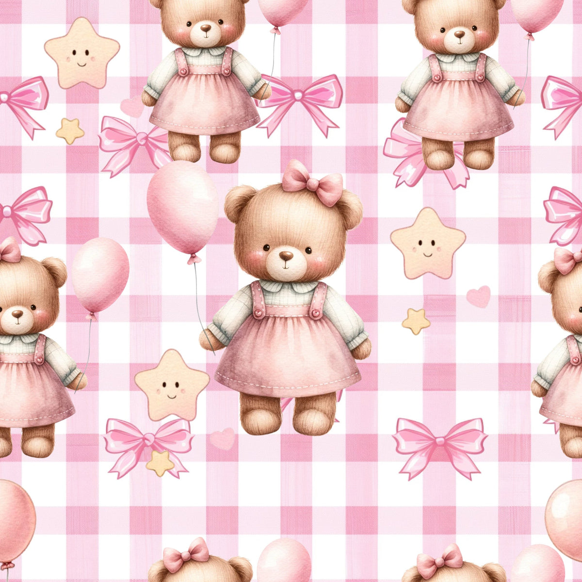 Beary Sweet Party Pattern 10 Minky Fabric
