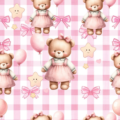 Beary Sweet Party Pattern 10 Minky Fabric