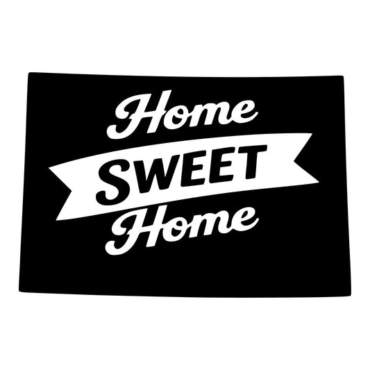 black and white, home sweet home, typography, text, banner, vintage, retro, farmhouse, rustic, traditional, classic, inspirational, quote, script font, cursive lettering, decorative banner, home decor, wall art, modern farmhouse, black background, white lettering, minimalist, monochrome, statement design, home themed, welcome sign style