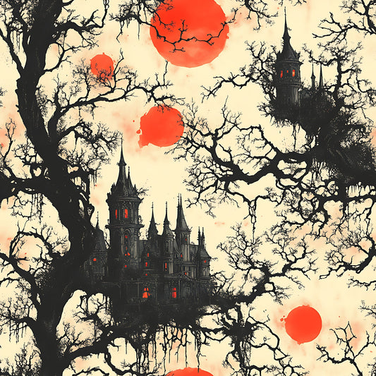 Blood Moon Manor Pattern 19 Quilting Cotton Fabric