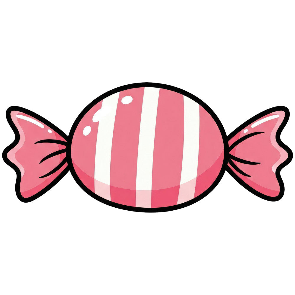 coral pink, white, striped, candy, sweet treats, whimsical, playful, children's, kids, baby, fun, cheerful, bright, bold stripes, vertical stripes, wrapped candy, lollipop, confection, dessert, treat, novelty, illustrated, graphic, contemporary, cute, colorful, festive, party, candy themed, pastel accents