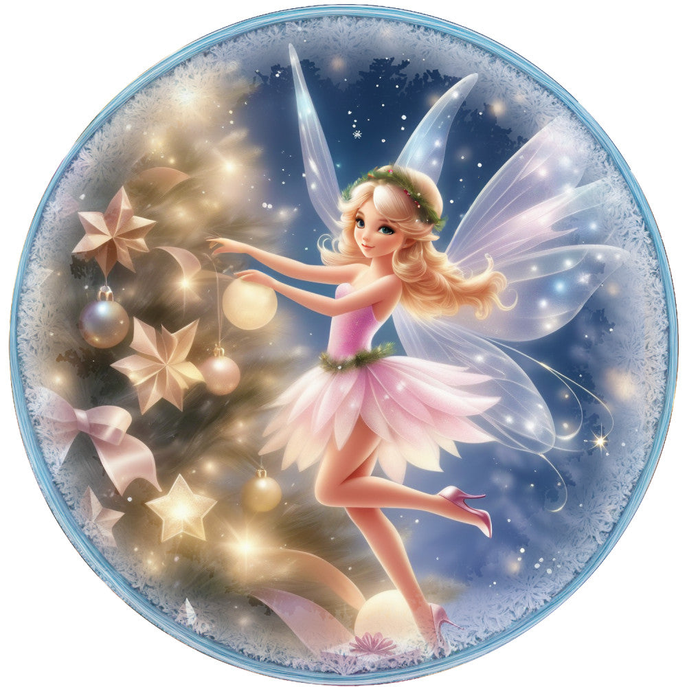 Winter Fairy Ornament Fabric Panel 17