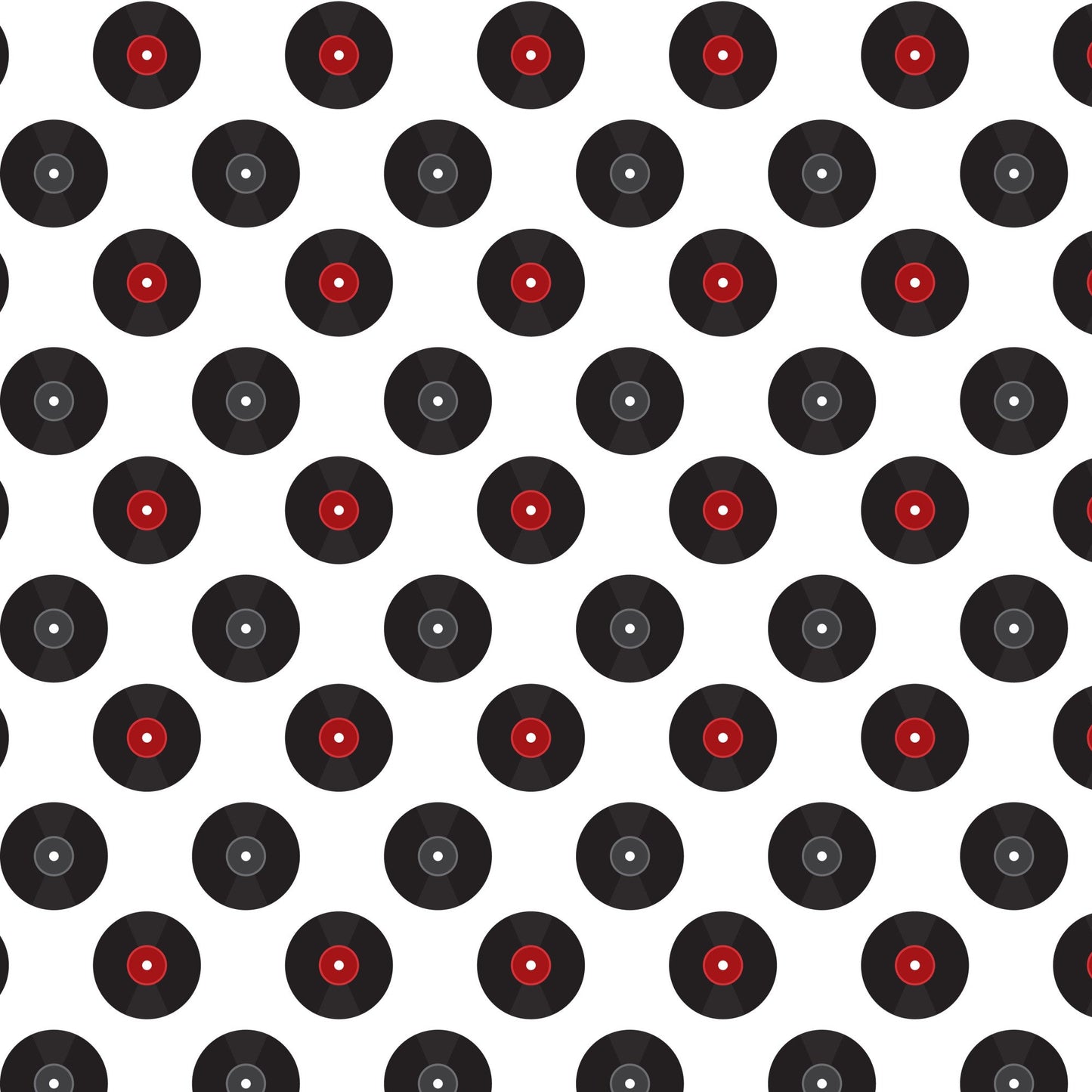50s Black and Red Diner Pattern 7 Quilting Cotton Fabric