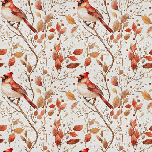 Red Cardinals Pattern 3 Quilting Cotton Fabric