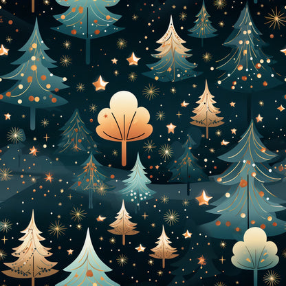 Peppermint Pines Pattern 1 Minky Fabric