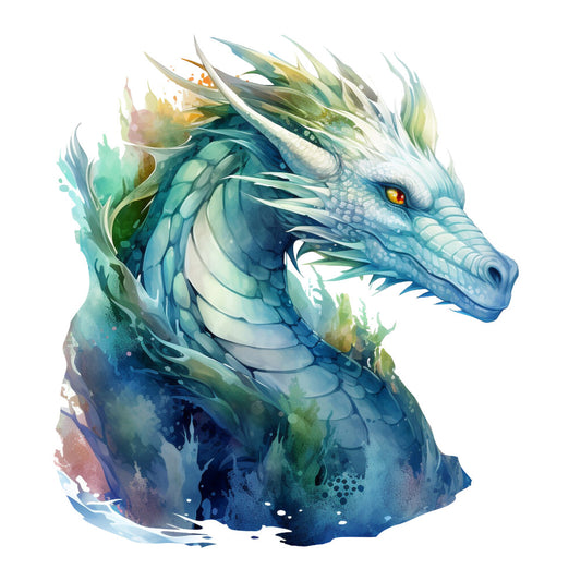 Elemental Dragons Fabric Panel 33