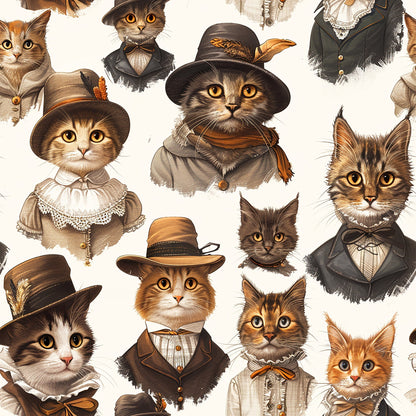 Whiskered Gentry Pattern 3 Minky Fabric