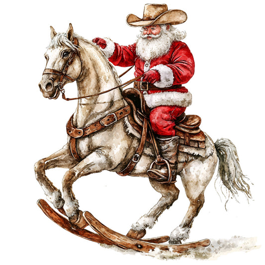 Cowboy Christmas Fabric Panel 25