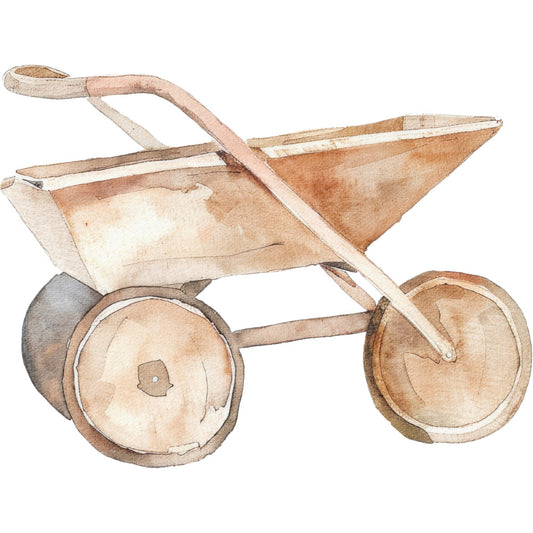 Watercolor Farm Fabric Panel 22