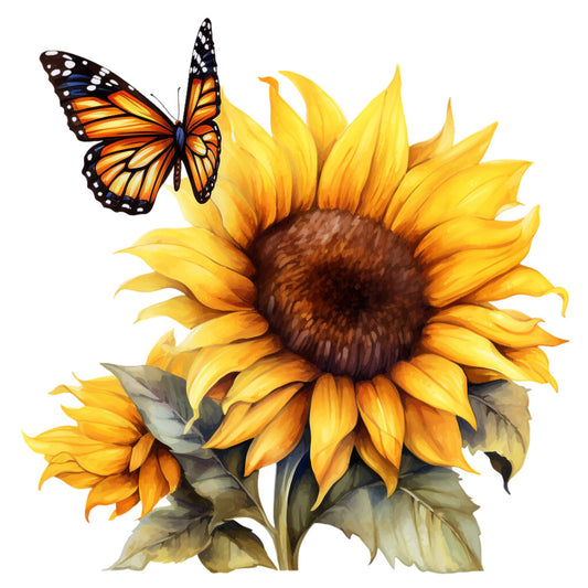 Sunflowers and Butterflies Fabric Panel 27