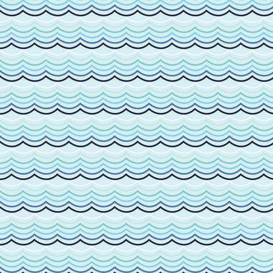 Maritime Blues Pattern 7 Minky Fabric
