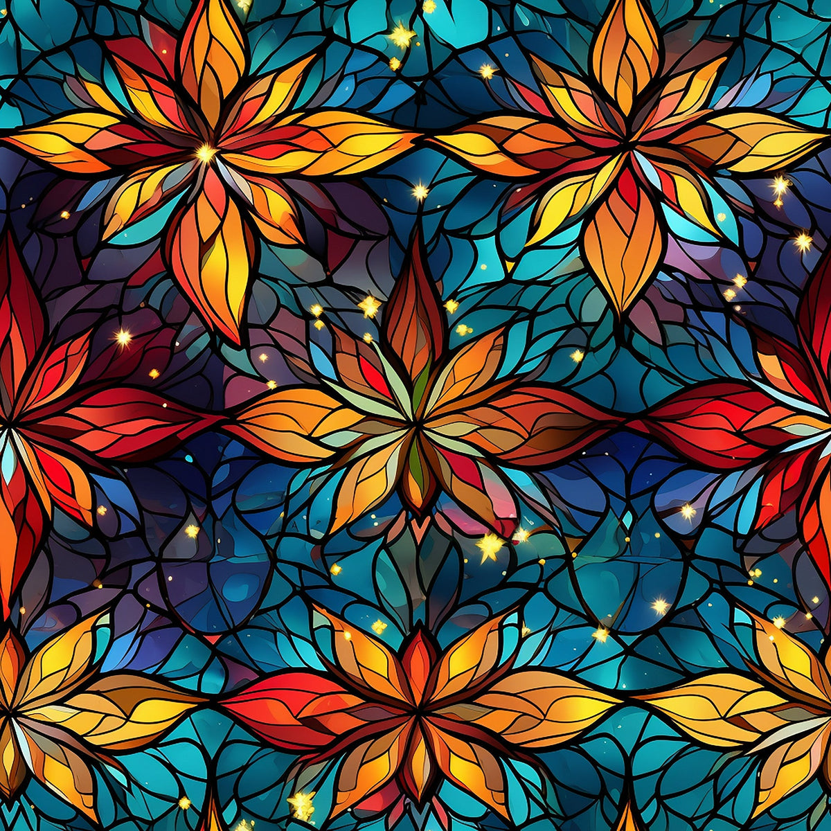Cathedral Blooms Pattern 8 Minky Fabric