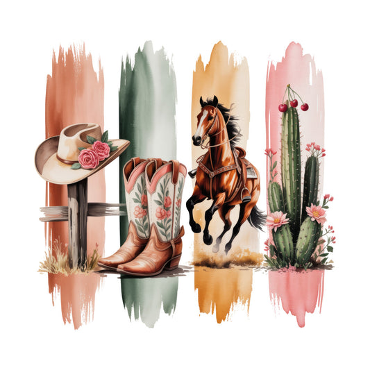 Western Brushstroke Fabric Panel 4