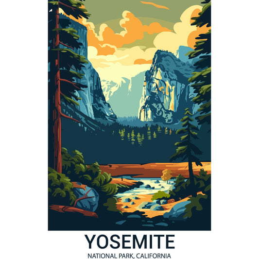 National Parks Posters Fabric Panel 1