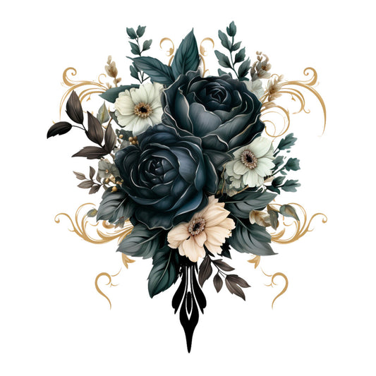 Gothic Floral Fabric Panel 21