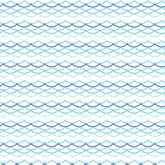 Maritime Blues Pattern 11 Minky Fabric
