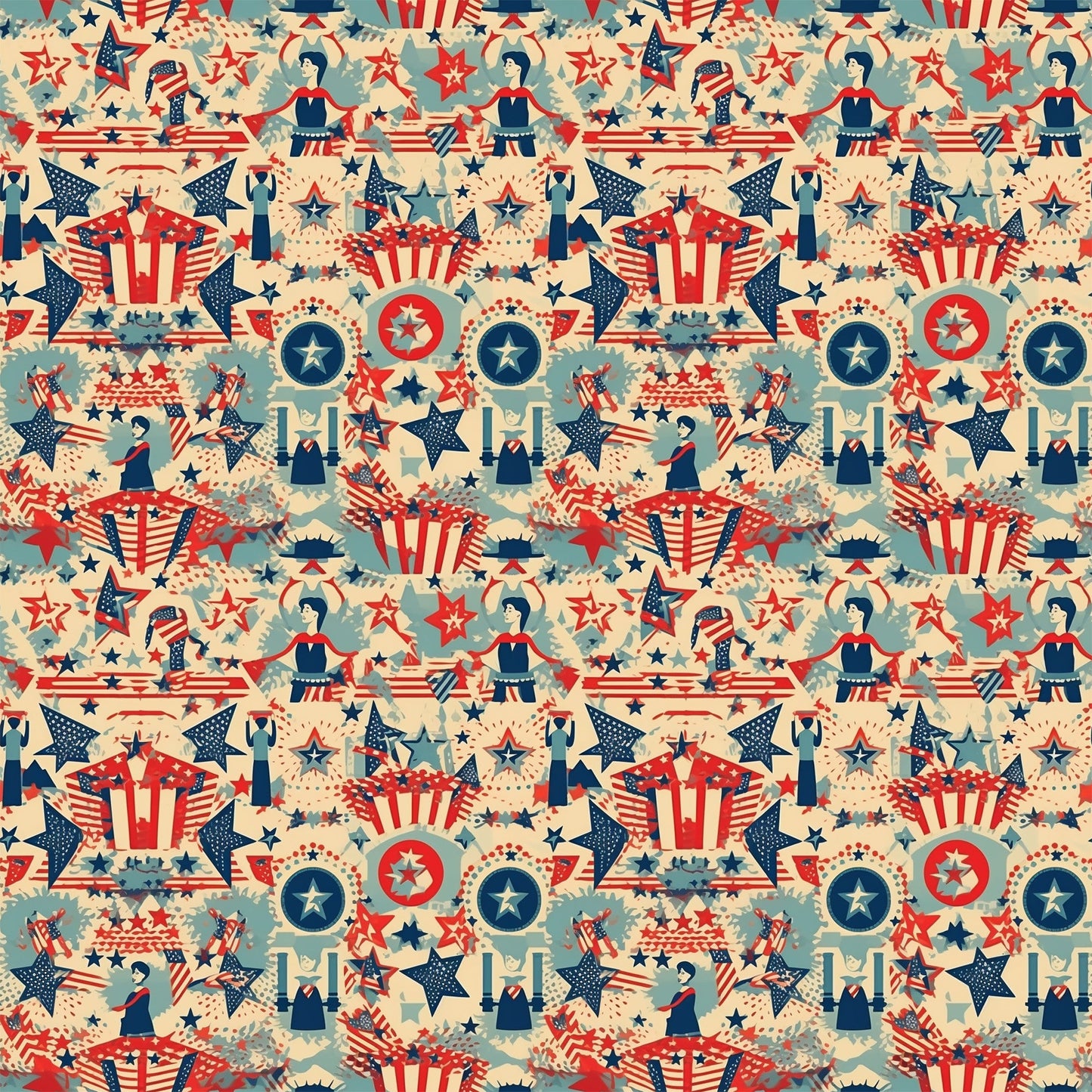 Americana Chronicles Pattern 1 Quilting Cotton Fabric