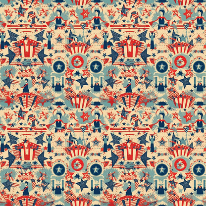 Americana Chronicles Pattern 1 Quilting Cotton Fabric