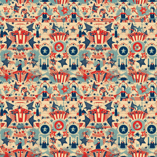 Americana Chronicles Pattern 1 Quilting Cotton Fabric
