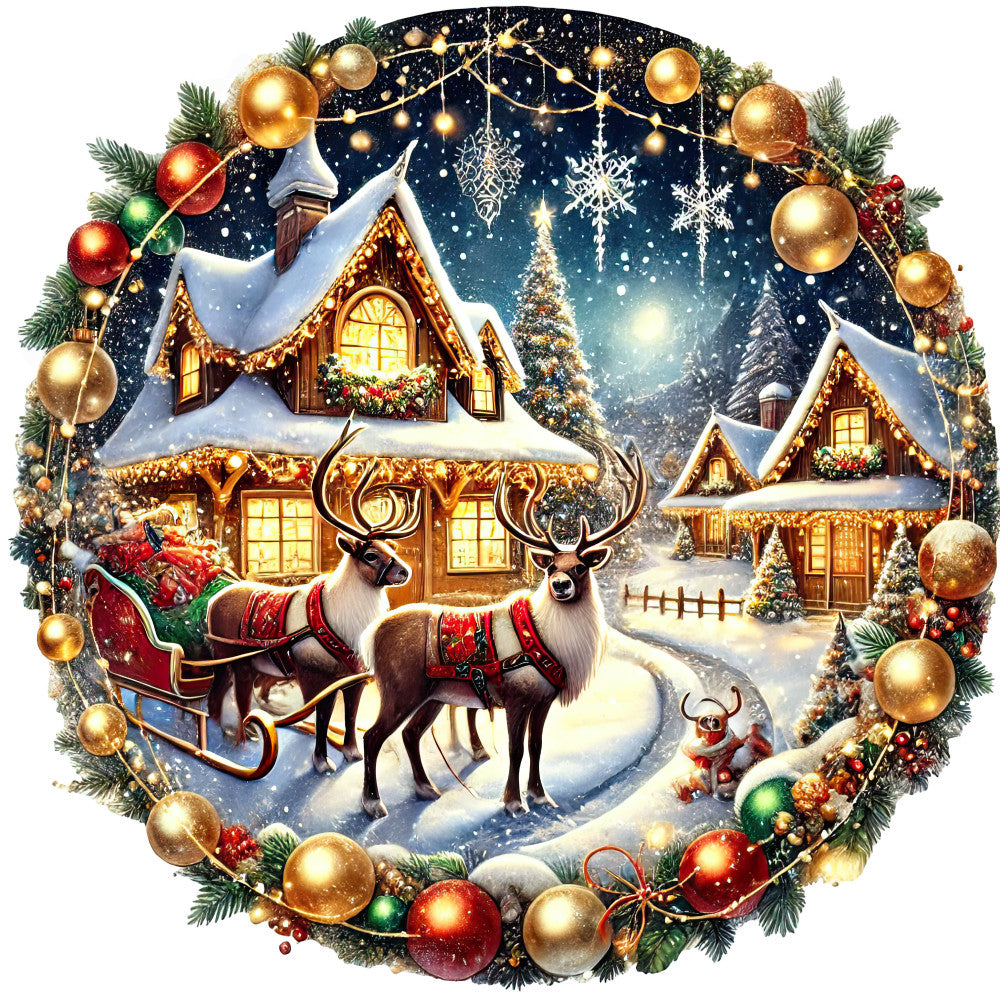 Christmas Villages Fabric Panel 20