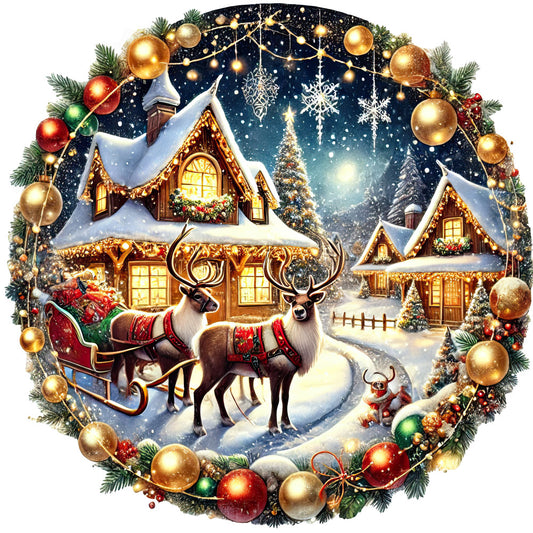 Christmas Villages Fabric Panel 20
