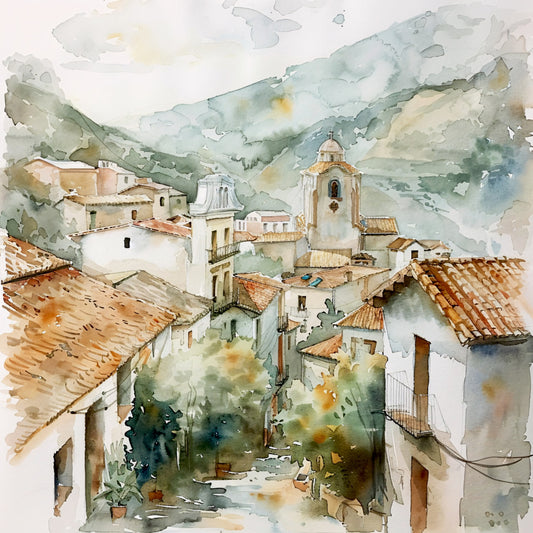 Spain Travel Art Fabric Panel 1