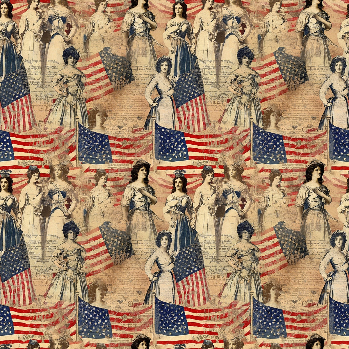 Liberty Gazette Pattern 6 Minky Fabric