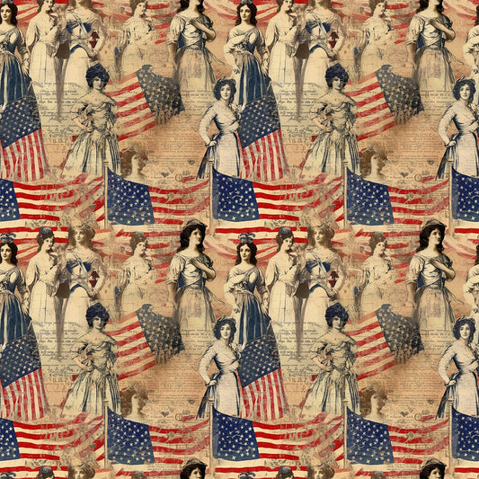 Liberty Gazette Pattern 6 Minky Fabric