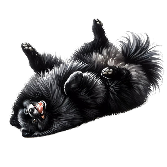 black cat, playful cat, fluffy cat, cute cat, kitten, animal, cat lover, whimsical, charcoal black, gray, monochrome, black and white, cat illustration, playful animals, pets, feline, upside down cat, belly up, humorous, fun, children's, kids fabric, cat print, detailed artwork, modern, contemporary, animal lover, pet themed, paw pads