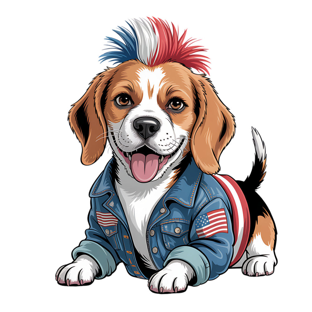 4th of July Dog Fabric Panel 5