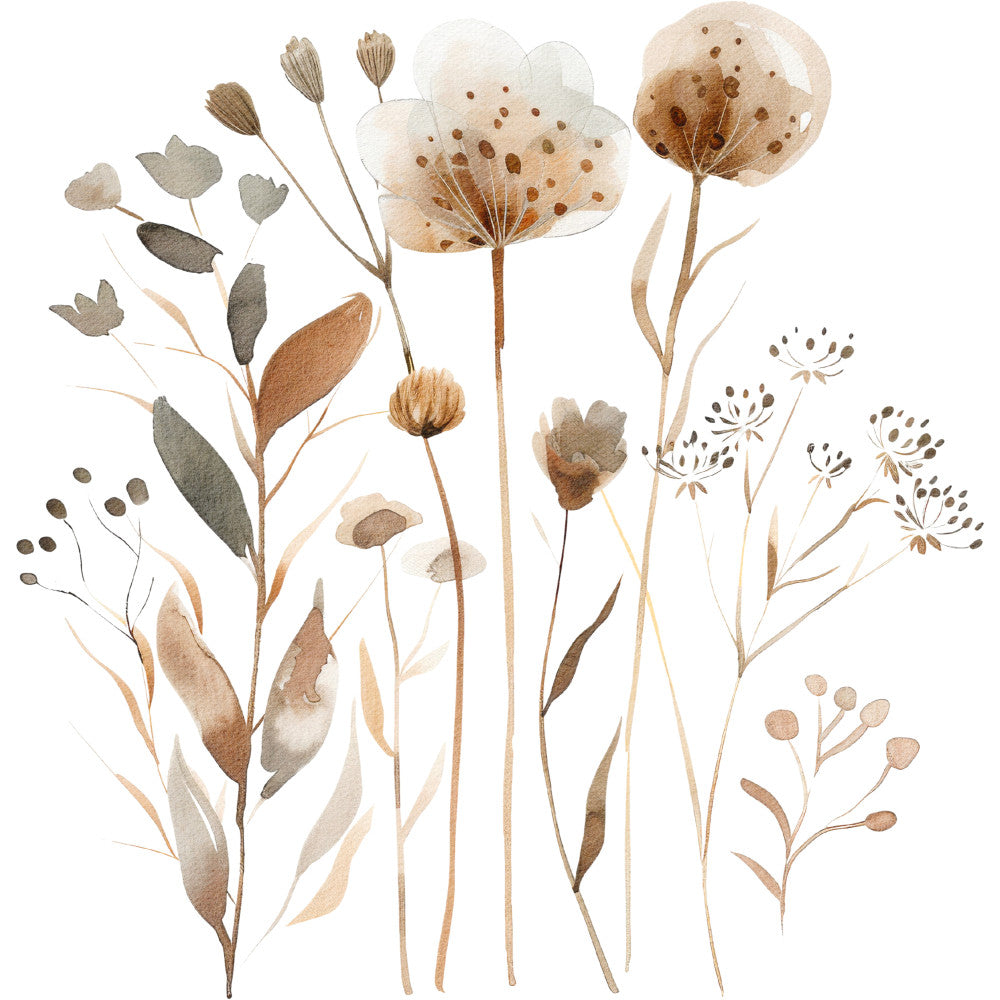 Watercolor Farm Fabric Panel 10