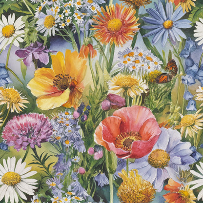 Painted Meadow Pattern 18 Minky Fabric