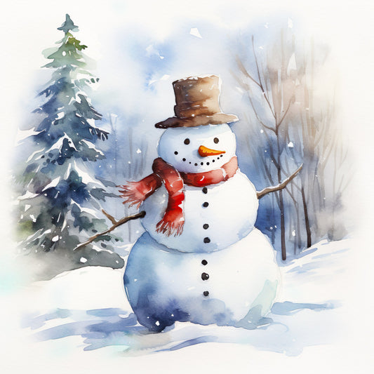 Charming Snowmen Fabric Panel 8