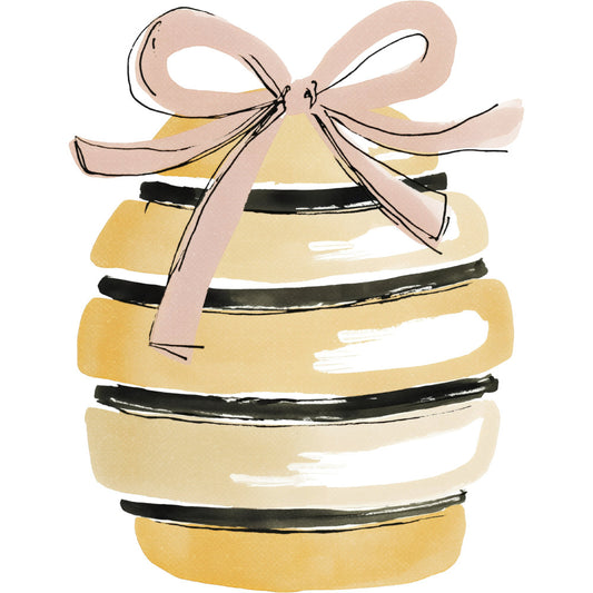 blush pink, pale yellow, cream, black, gift wrapped, bow, stacked presents, feminine, modern, elegant, whimsical, contemporary, gifts, celebration, birthday, anniversary, holiday, luxury, chic, minimalist, fashion illustration, graphic, stylized, decorative, home decor, wall art, nursery, baby shower, greeting card, gift box design