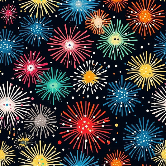 Colorful Fireworks Pattern 6 Quilting Cotton Fabric