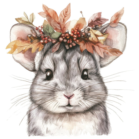 autumn animal, baby, cute critter, fall foliage, forest animal, hamster, illustrated, nature, rodent, rustic, small animal, whimsical, woodland, berries, burnt orange, cream, dusty rose, golden yellow, gray, muted tones, terracotta, watercolor, autumn leaves, face portrait, forest critter, guinea pig, harvest, seasonal, sweet animal design, children's fabric