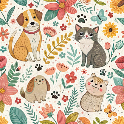 Blossom Buddies Pattern 2 Minky Fabric