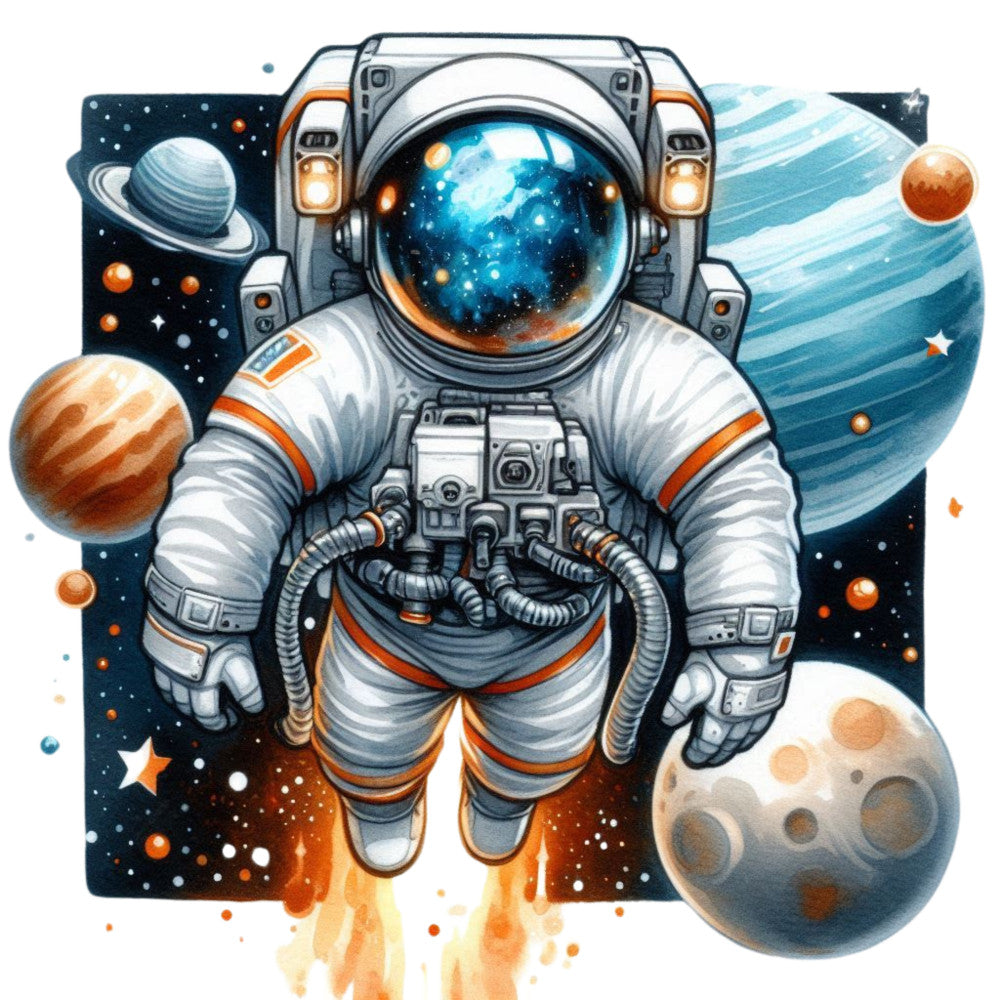 Cute Little Astronaut Fabric Panel 20