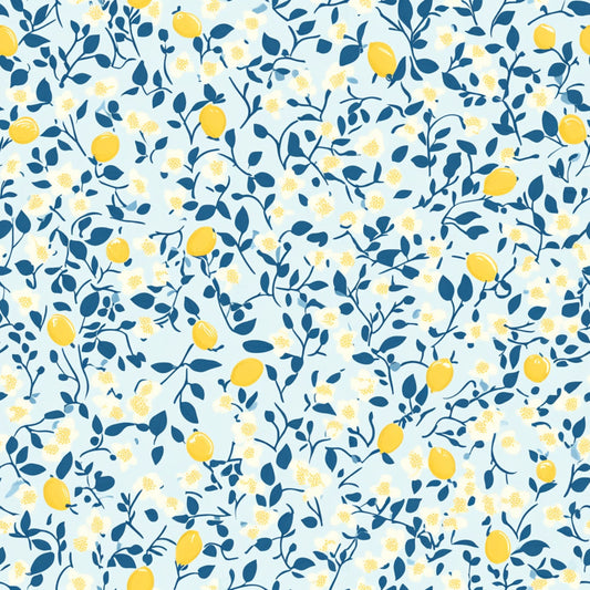 Lemon Floral Shabby Chic Pattern 1 Quilting Cotton Fabric