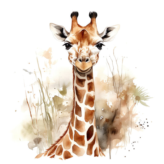 Giraffe Scenes Fabric Panel 8