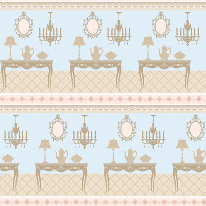 Pink Tea Party Pattern 10 Quilting Cotton Fabric