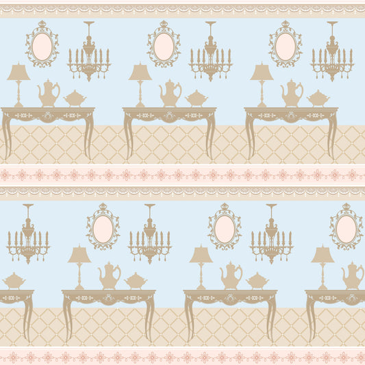 Pink Tea Party Pattern 10 Quilting Cotton Fabric
