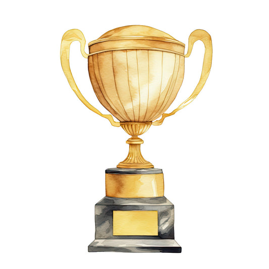gold trophy, award, winner, achievement, championship, competition, success, cream, tan, beige, gold metallic, black, elegant, classic, formal, vintage, sports, celebratory, motivational, inspirational, trophy cup, winning, first place, recognition, accomplishment, prestige, timeless, decorative, statement motif, special occasion
