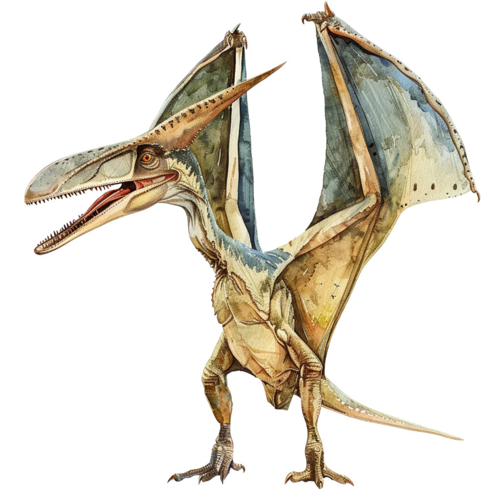 Watercolor Dinosaurs Fabric Panel 36